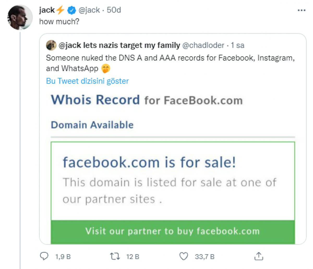 Facebook un alan adı satışa çıktı #1